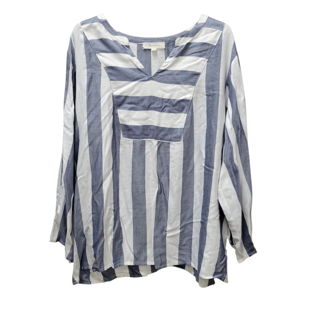 Tura By Vince Camuto Women's Twilight Sky Tinted Shades Fash Blouse 1x Nwt $109